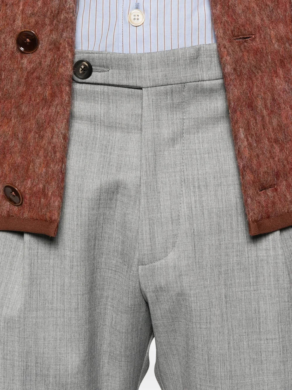 michael coal Mc Frederick geplooide broek met cuffs Grijs