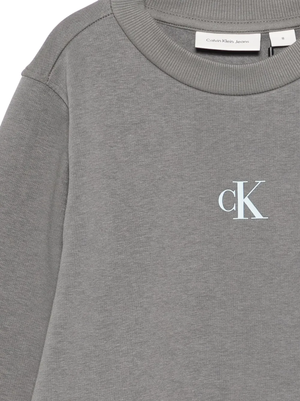 Calvin Klein Logo-print Sweatshirt In Neutral