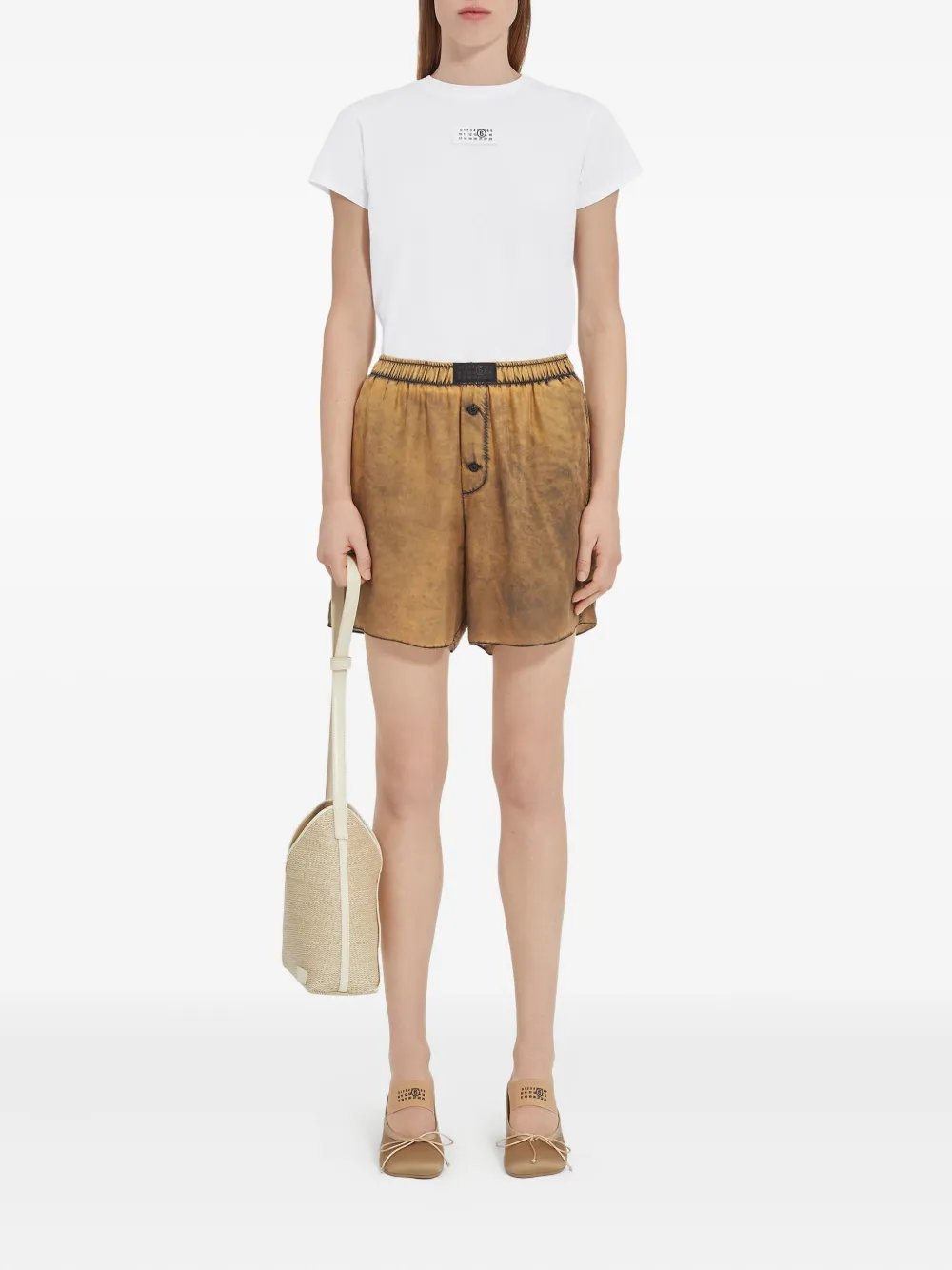 MM6 Maison Margiela T-shirt met ronde hals Wit