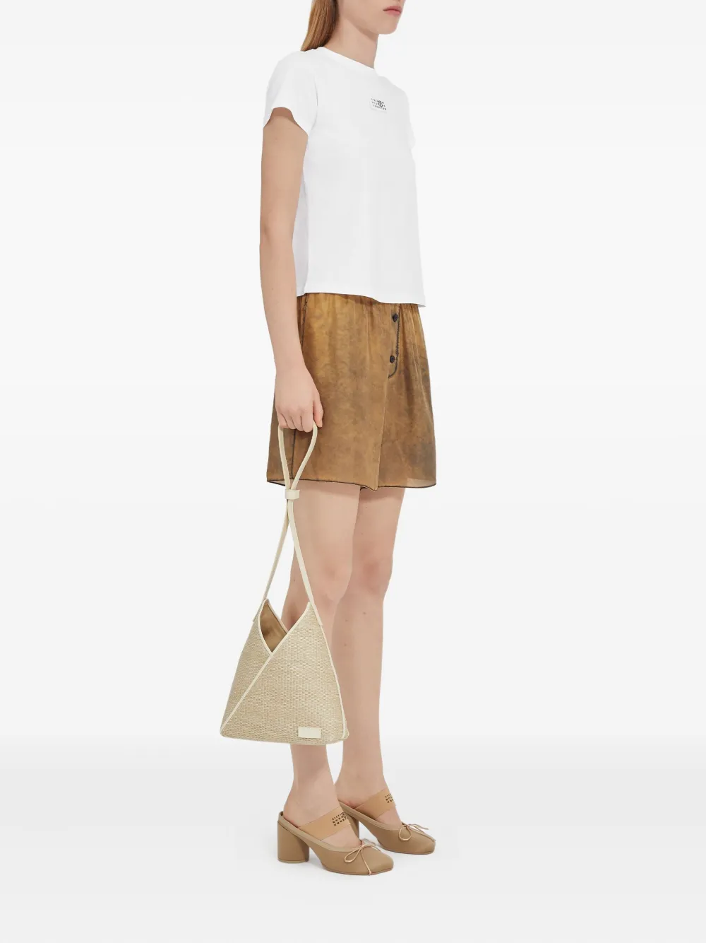 MM6 Maison Margiela T-shirt met ronde hals Wit