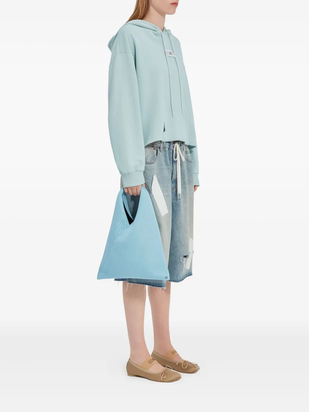 raw-hem Hoodie