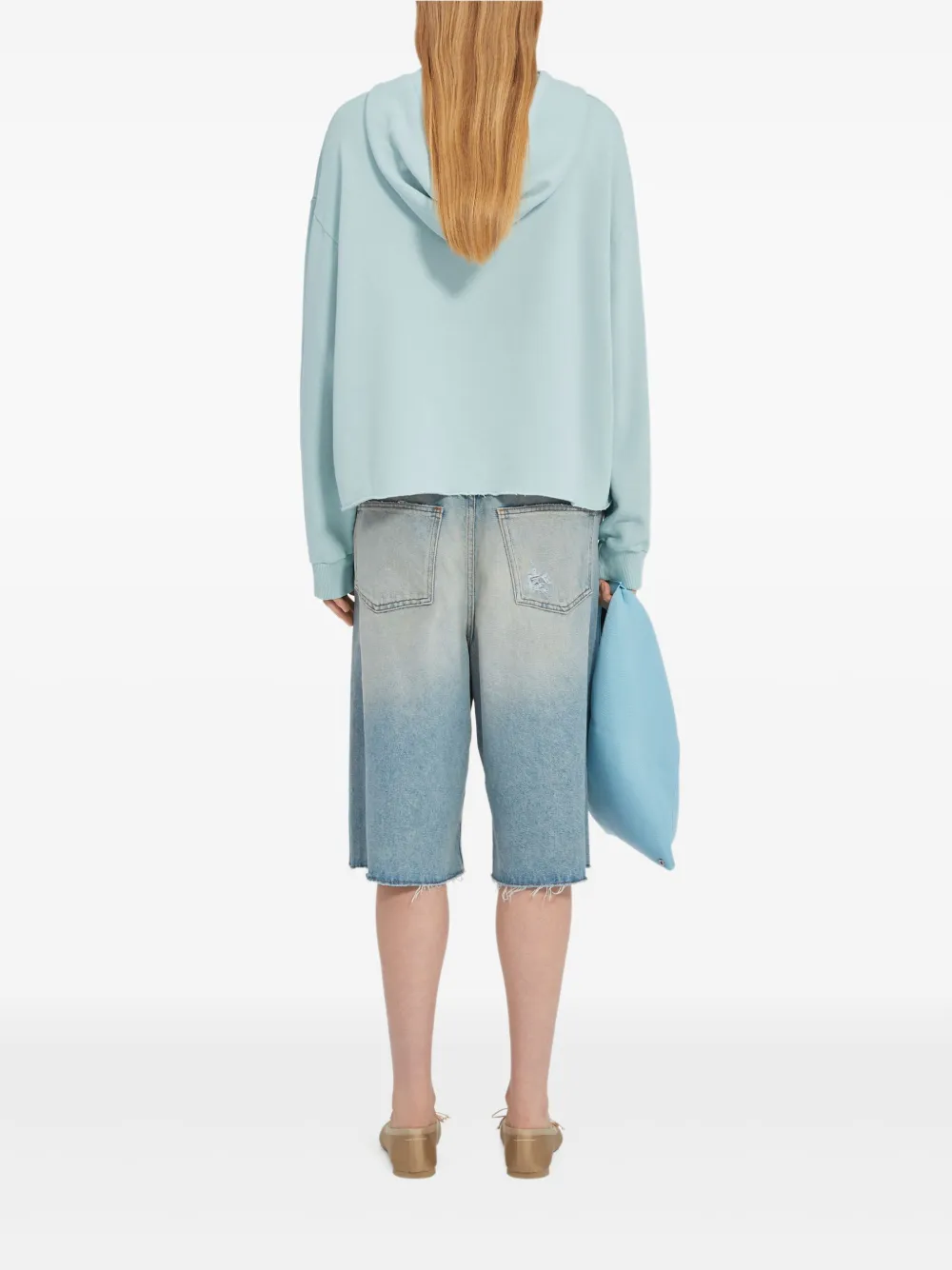 raw-hem Hoodie