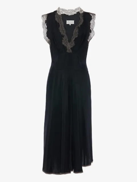 Maison Margiela lace-trim midi dress