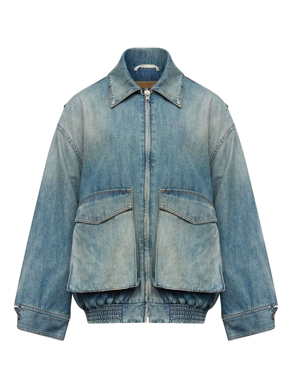 MM6 Maison Margiela Giacca denim con zip - Blu