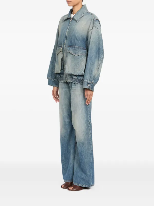 MM6 Maison Margiela ポケット ジップ デニムジャケット | ブルー