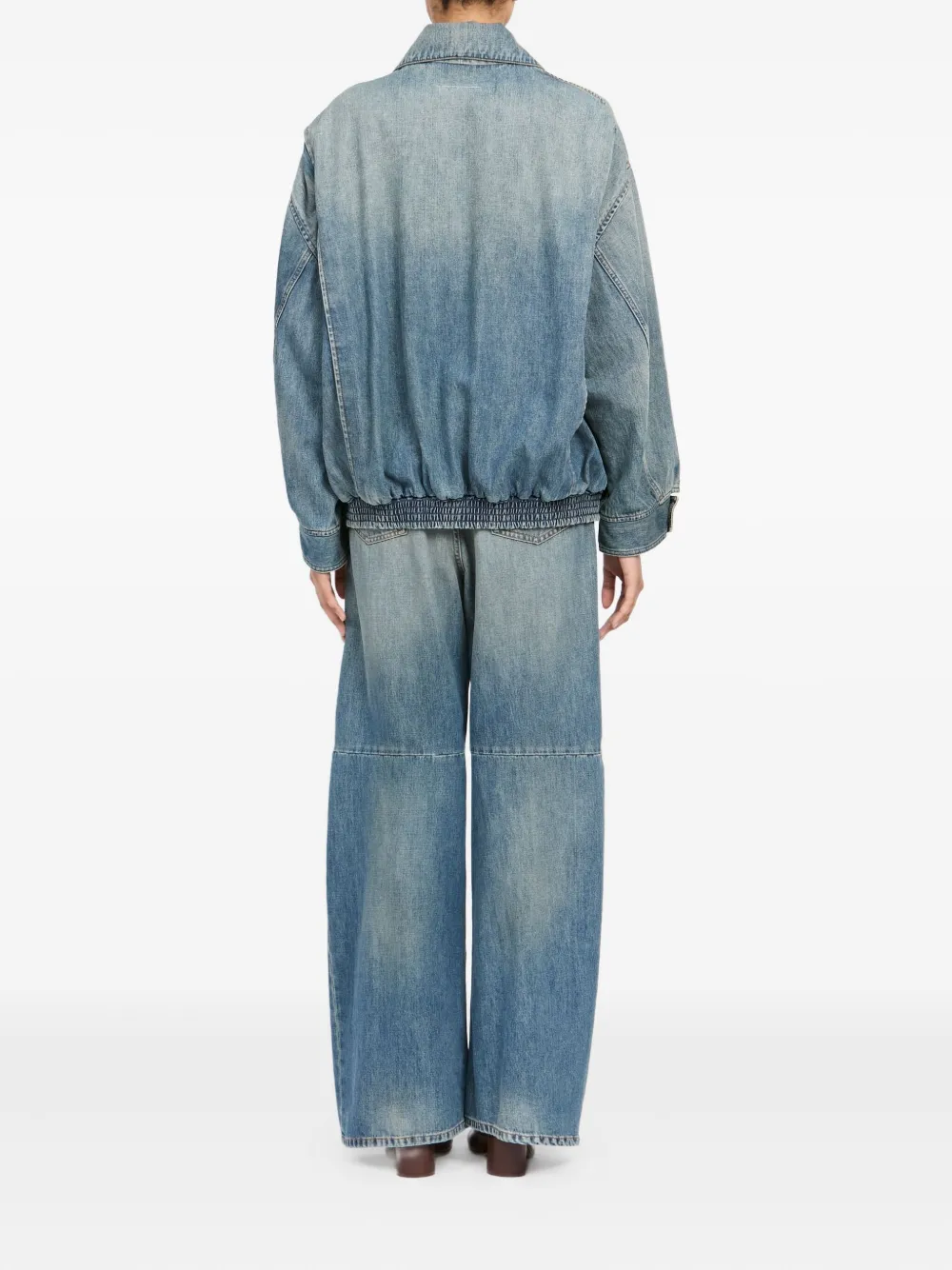 MM6 Maison Margiela Denim jack met klepzakken Blauw