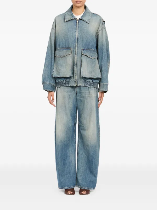 MM6 Maison Margiela ポケット ジップ デニムジャケット | ブルー