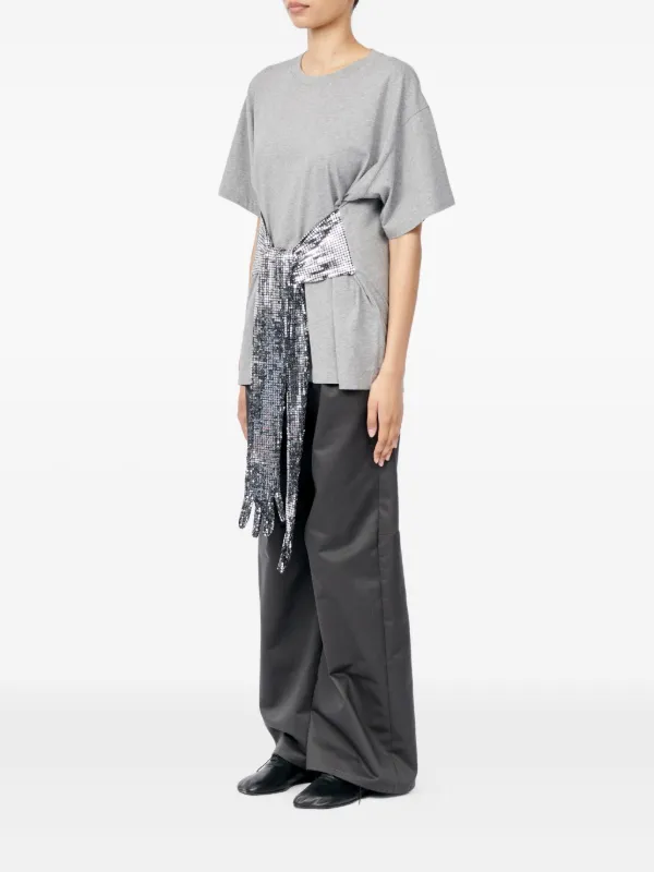 MM6 Maison Margiela Roundneck Label T-shirt | Grey | FARFETCH JO