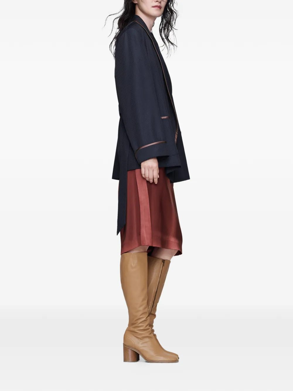  Maison Margiela Belted Blazer - Blue 