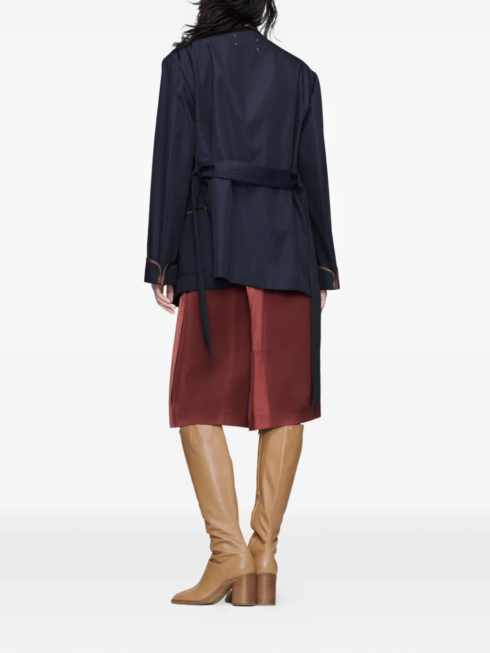 Maison Margiela Blazer met ceintuur Blauw