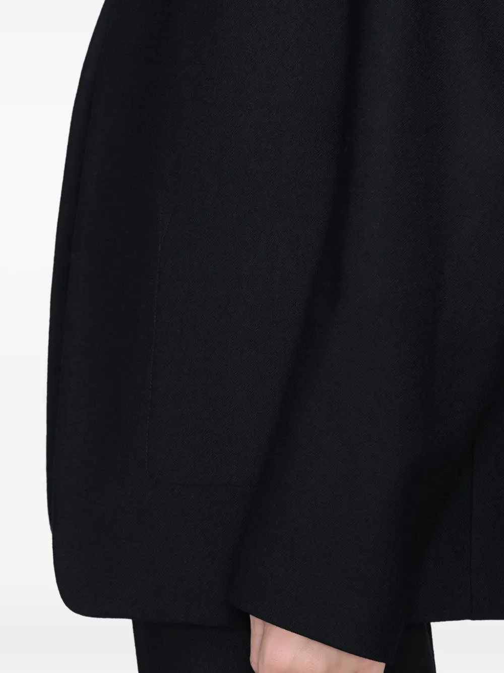 Maison Margiela Blazer met open voorkant en stiksels Zwart