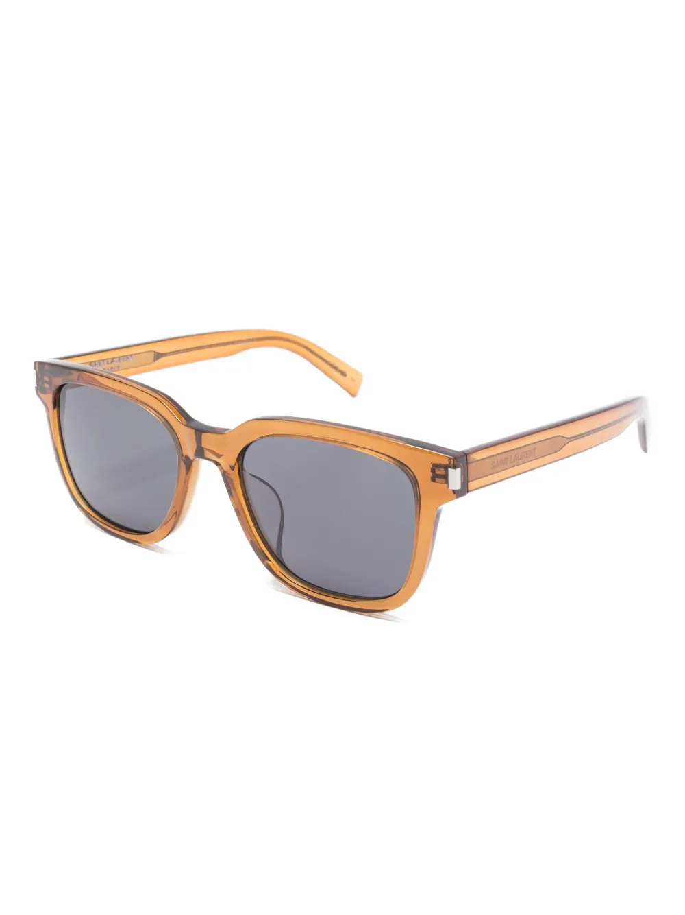 Saint Laurent Eyewear Zonnebril met vierkant montuur - Bruin