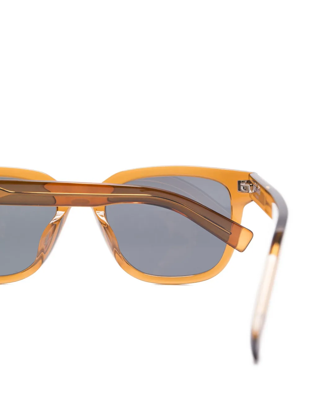 Saint Laurent Eyewear Zonnebril met vierkant montuur Bruin