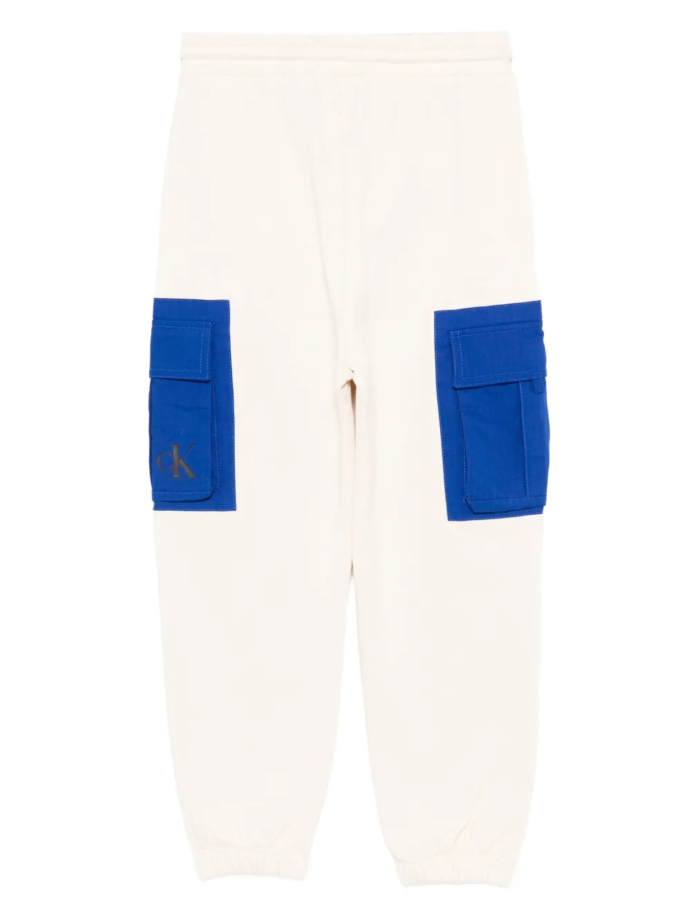 Calvin Klein Cargo-pockets Track Pants In Blue