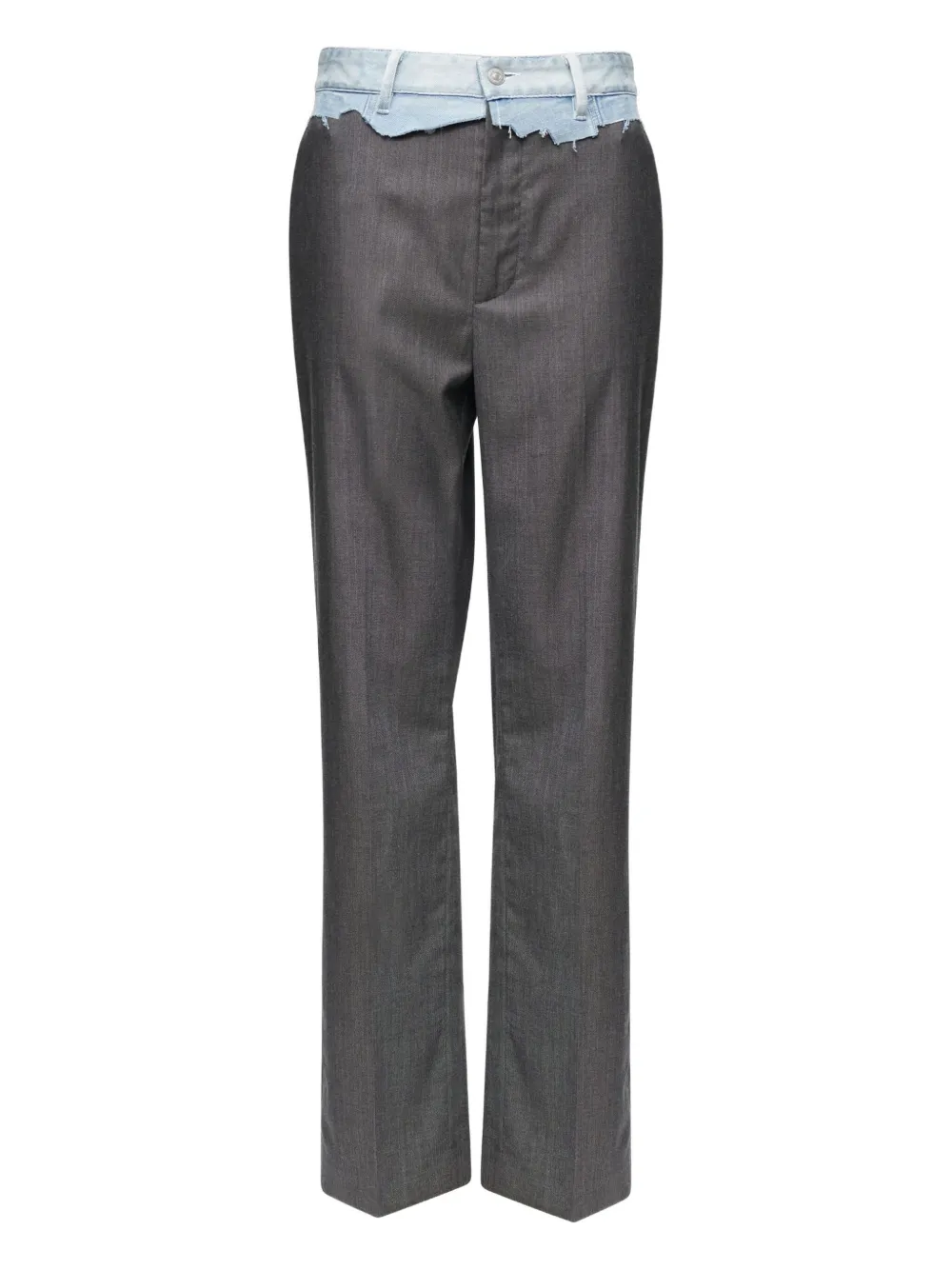 MM6 Maison Margiela Pantaloni con inserti denim - Grigio