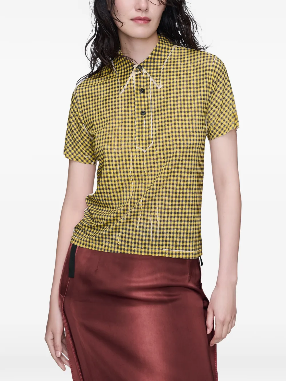 Maison Margiela Gingham polotop Geel