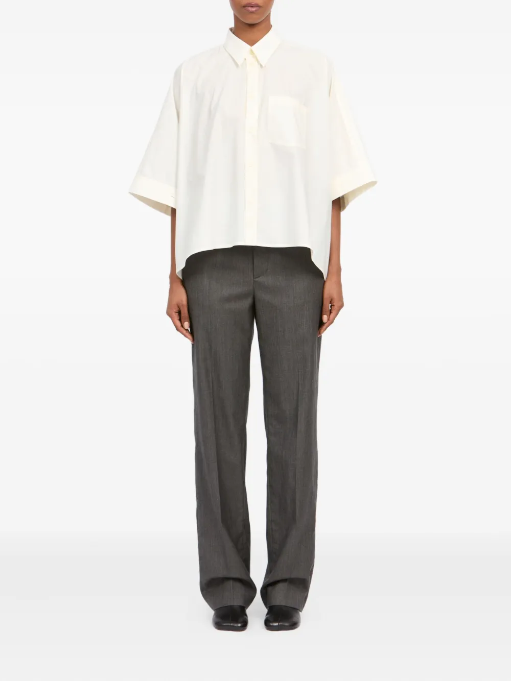 MM6 Maison Margiela Blouse met korte mouwen en zak - Beige
