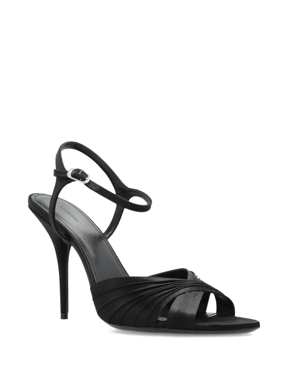 Balenciaga Plissé Dynas heeled sandal Zwart