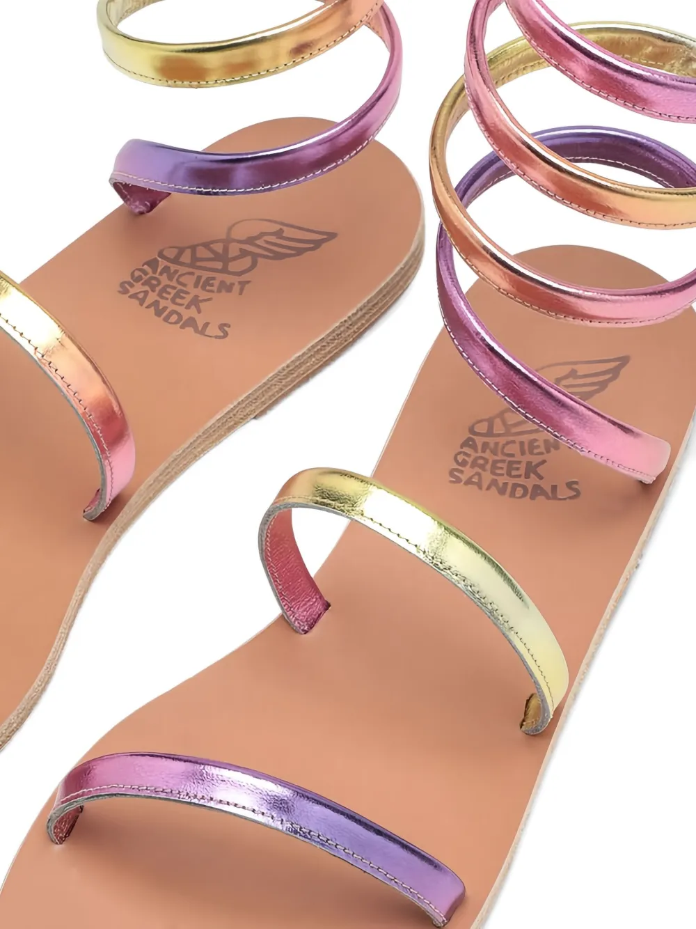 Ancient Greek Sandals Sandalen met spiraal bandje Roze