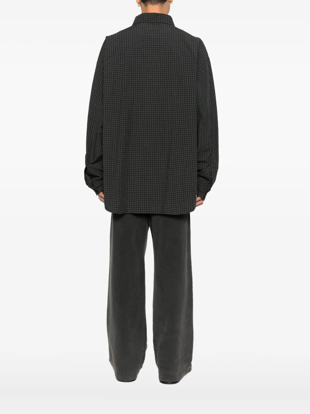 Balenciaga Geruit overhemd Grijs