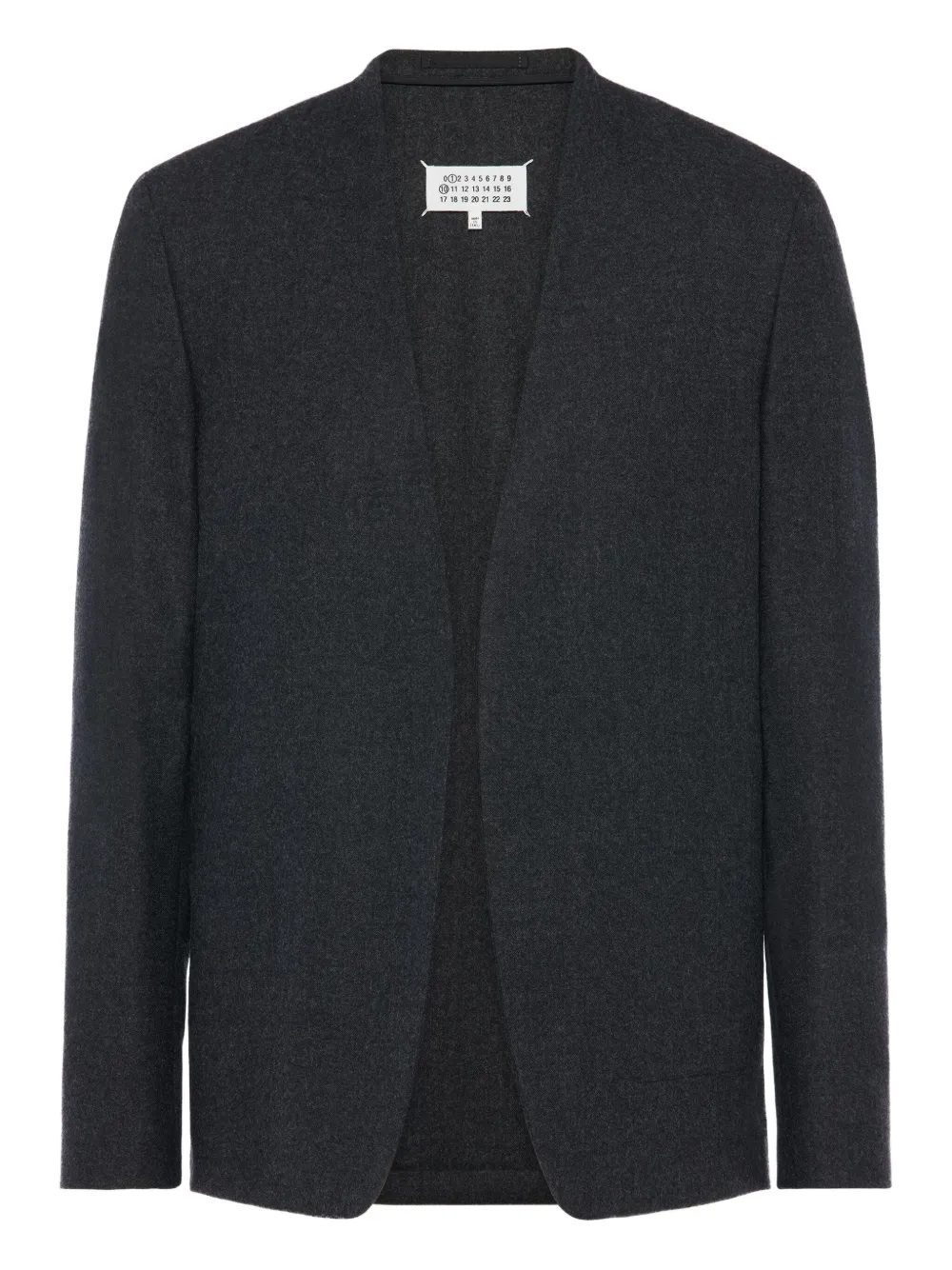 Maison Margiela four-stitch collarless blazer - Grigio