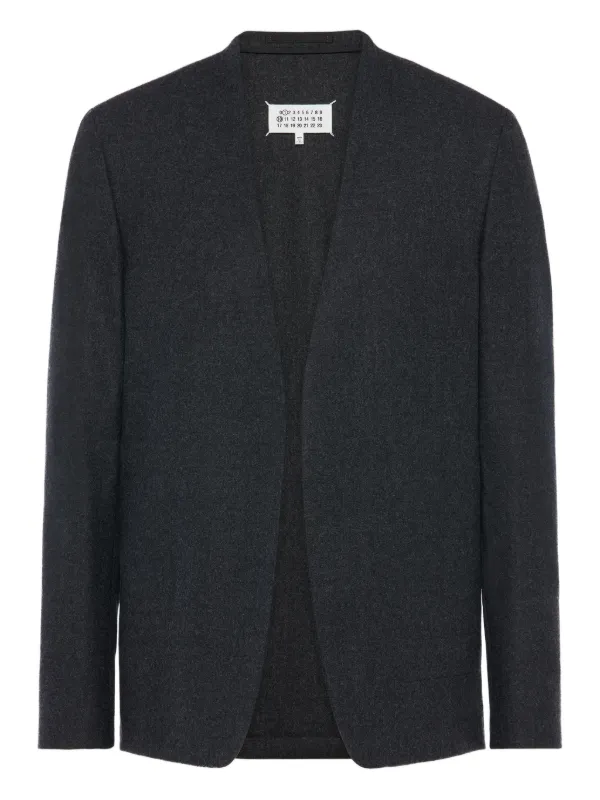 マルジェラ ノーカラージャケット　44 グレー　ウール Maison Margiela ノーカラージャケット | グレー | FARFETCH JP