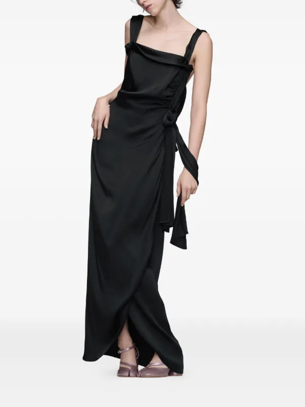green emerald velvet dress Maison Martin Margiela Vintage Midi Dress - Sea Foam Deep-V Cap Sleeves by Maison  Martin Margiela main image 1