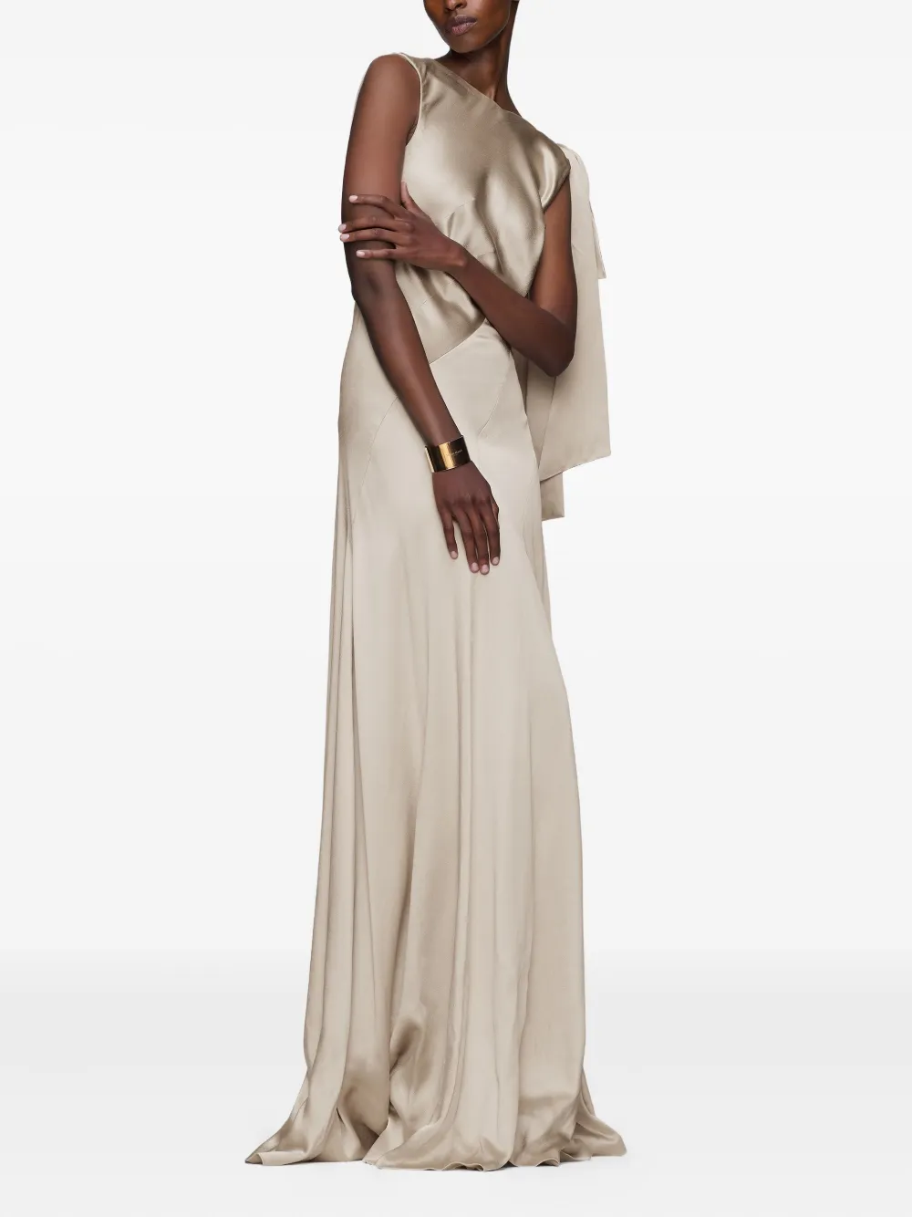 Maison Margiela Bow-detail Gown In Neutral