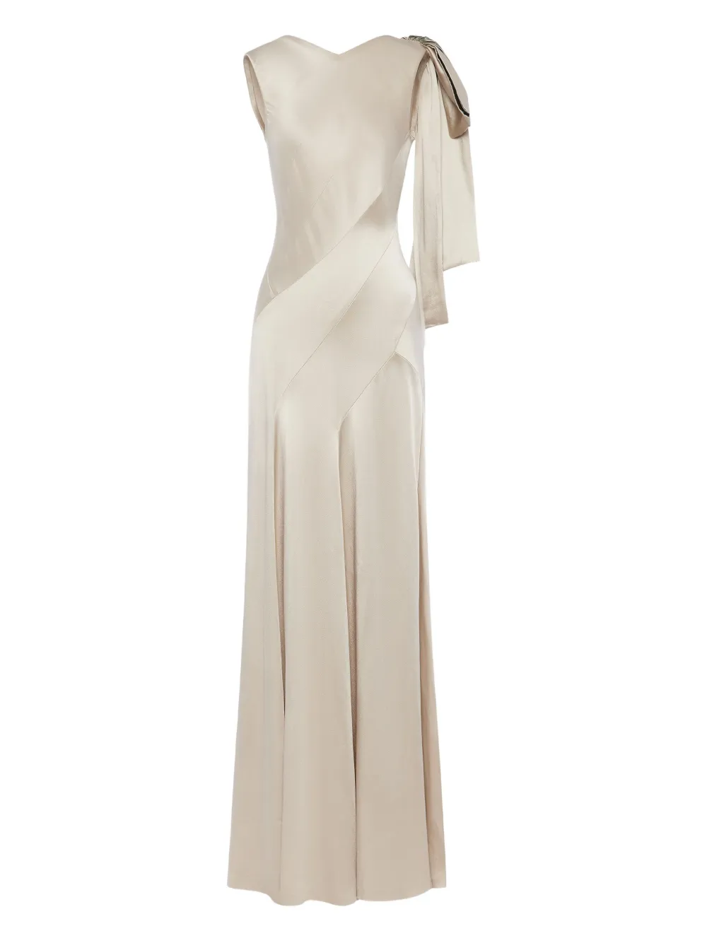 Maison Margiela Bow-detail Gown In Neutral