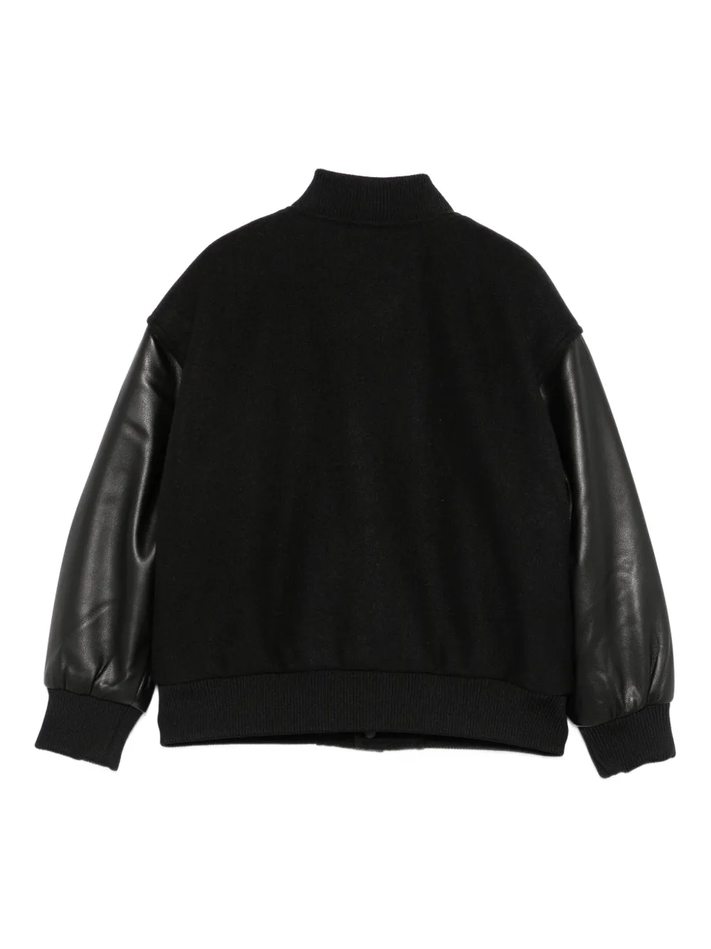 Calvin Klein Logo-appliqué Bomber Jacket In Black