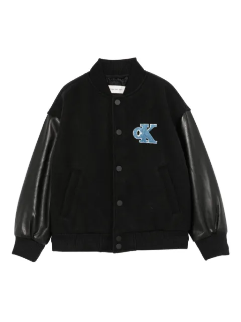 Calvin Klein Kids logo-appliqué bomber jacket