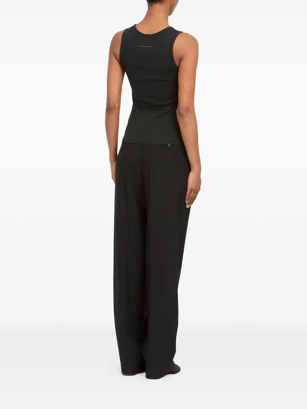 MM6 Maison Margiela Tanktop met plakkaat Zwart