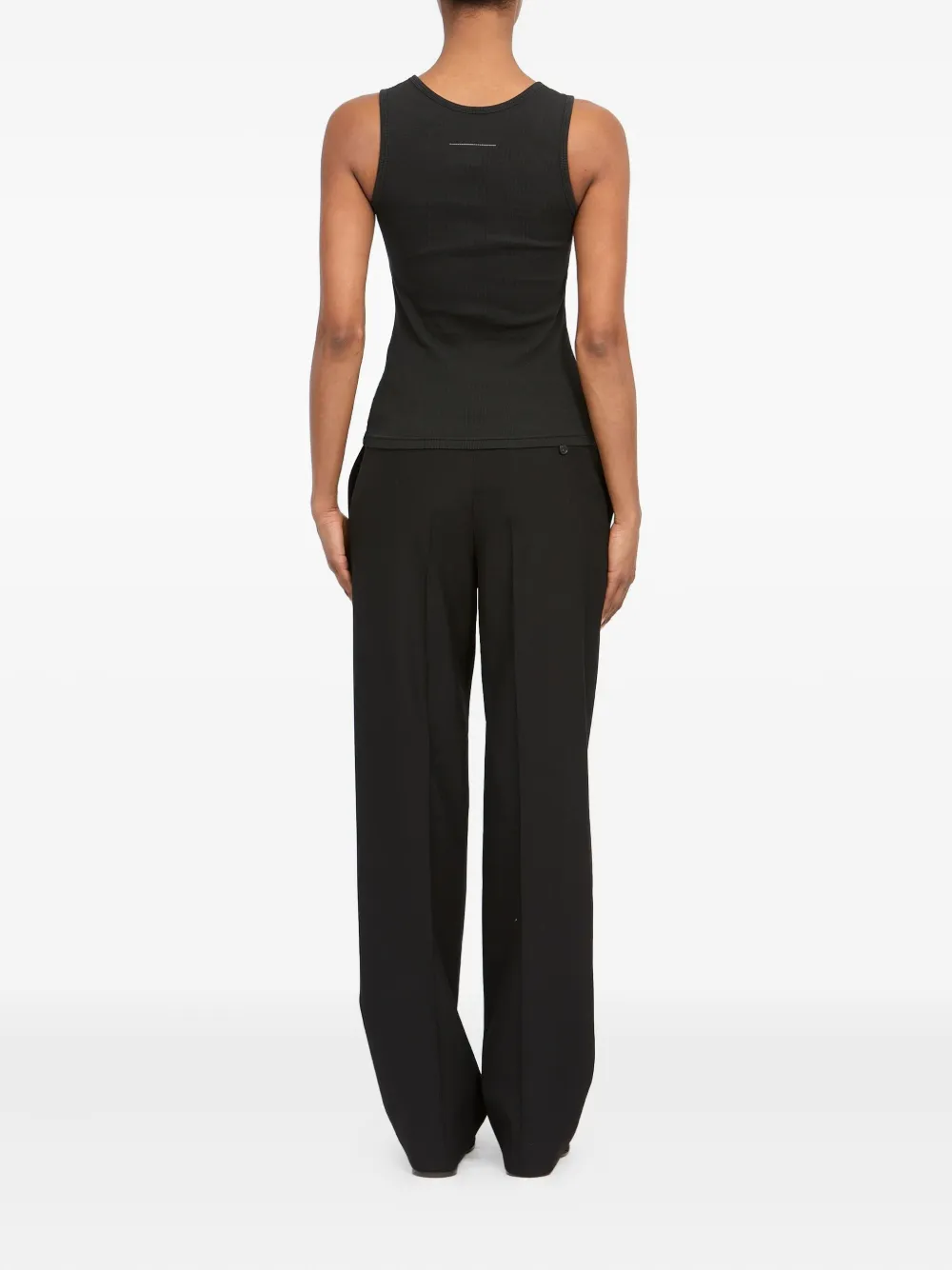 MM6 Maison Margiela Tanktop met plakkaat Zwart