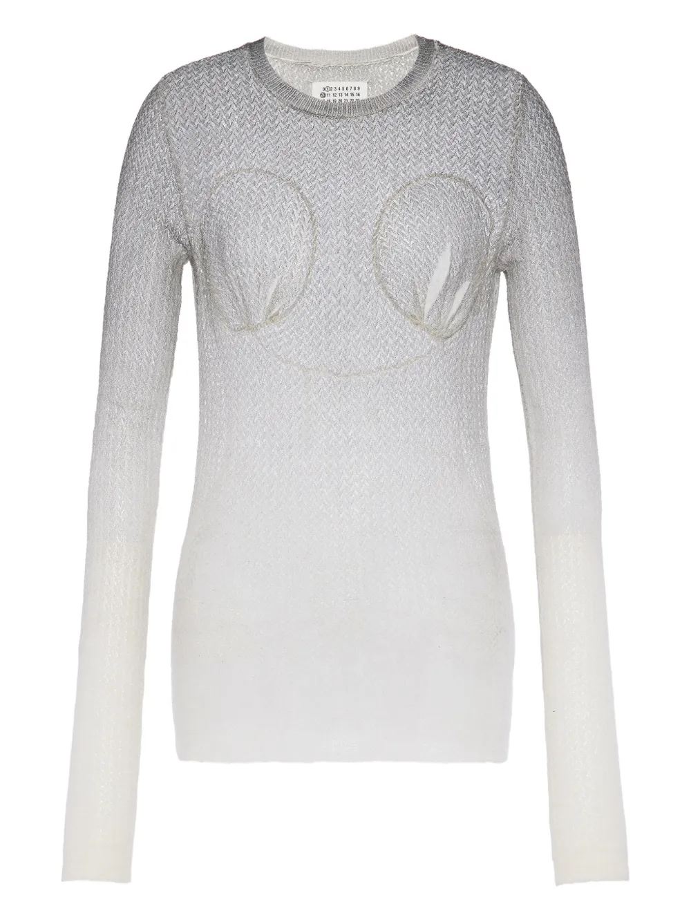 Maison Margiela semi-sheer sweater - Grigio