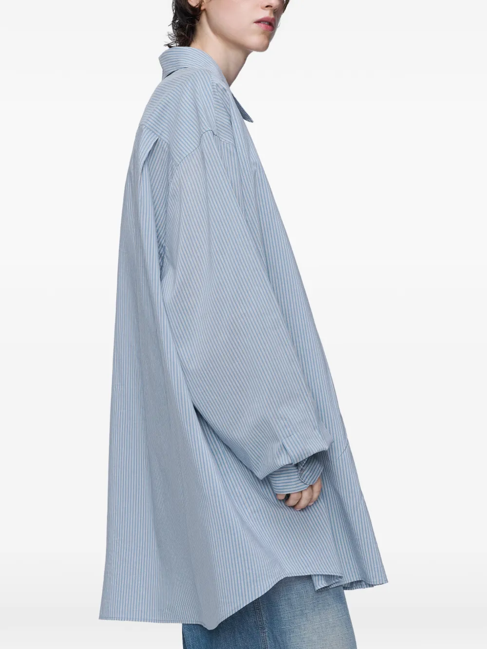 Maison Margiela Gestreept blouse met lange mouwen Blauw