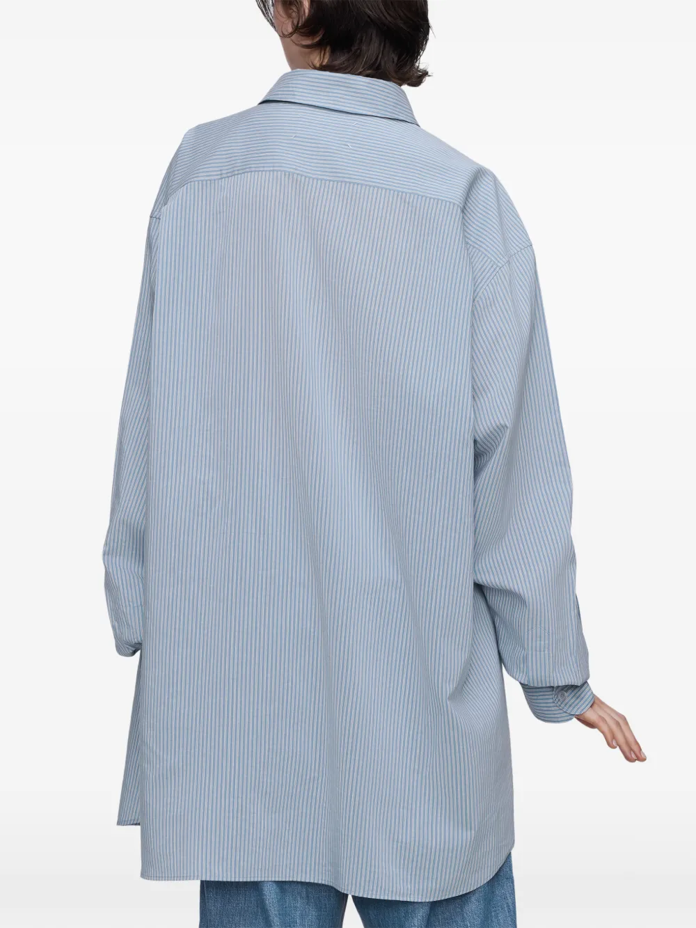 Maison Margiela Gestreept blouse met lange mouwen Blauw