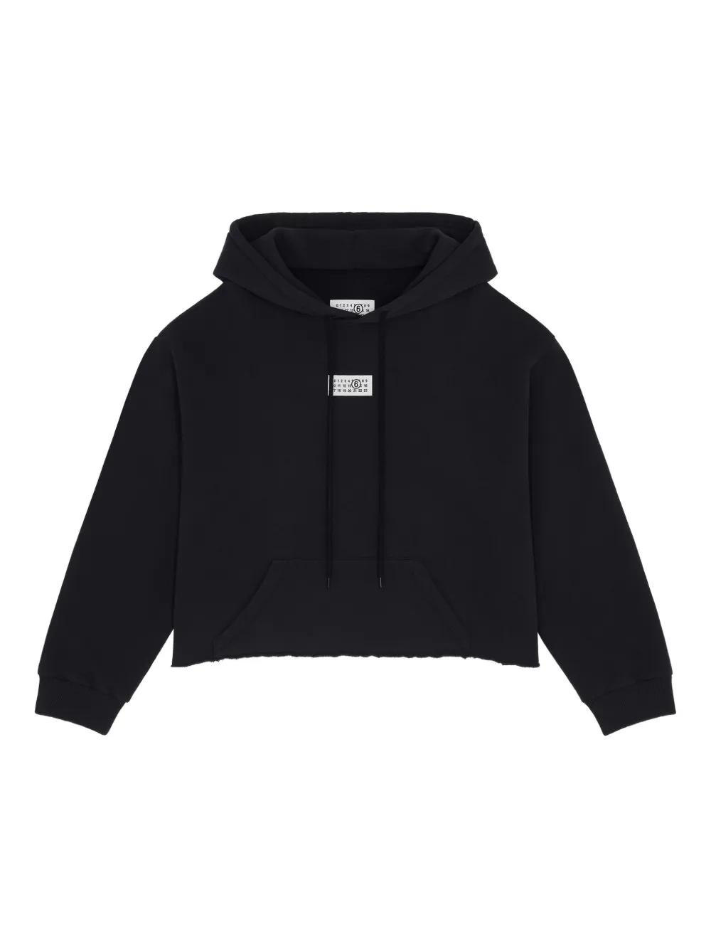 MM6 Maison Margiela raw-hem hoodie - Black
