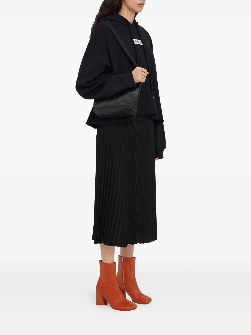 MM6 Maison Margiela Hoodie met gerafelde zoom Zwart