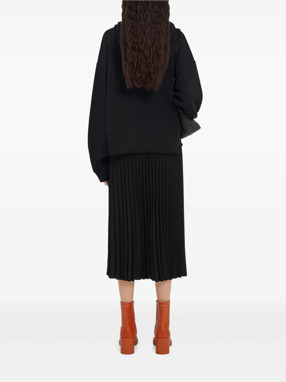 MM6 Maison Margiela Hoodie met gerafelde zoom Zwart