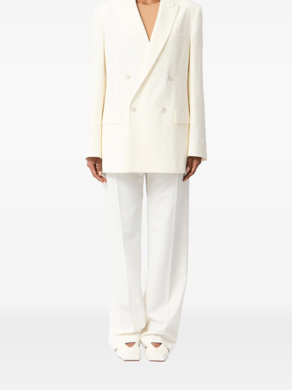  Mm6 Maison Margiela Double-breasted Jacket - Neutrals 