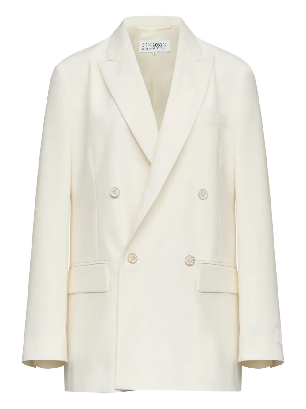 MM6 Maison Margiela double-breasted jacket - Toni neutri