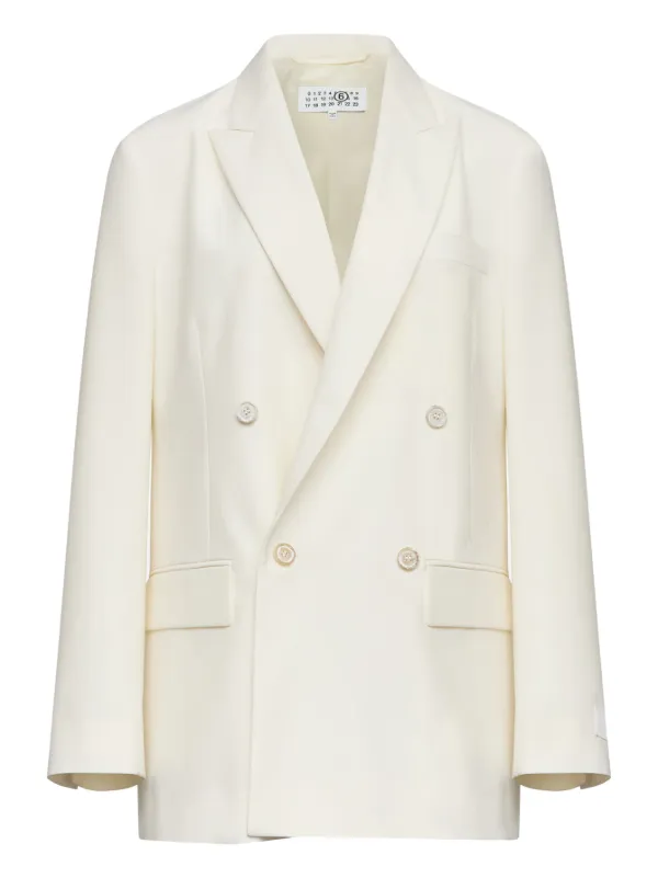 MM6 Maison Margiela ダブルジャケット | ニュートラル | FARFETCH JP