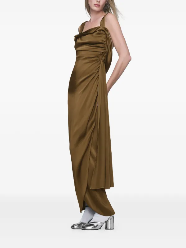 norma kamali brown mini dress Women's Open Back Maxi Dress main image 0