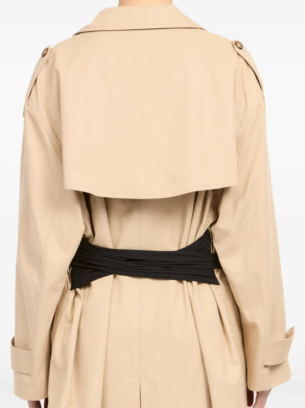 MM6 Maison Margiela Katoenen trenchcoat met handschoenen Beige