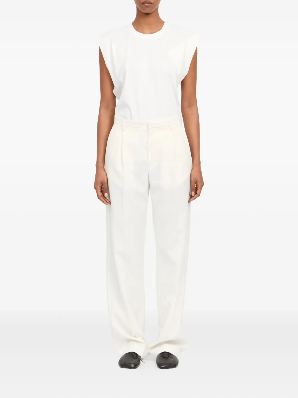 MM6 Maison Margiela Geplooide pantalon - Wit