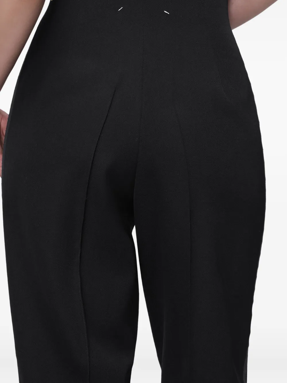 Maison Margiela Stripe Tailored Trousers In Black