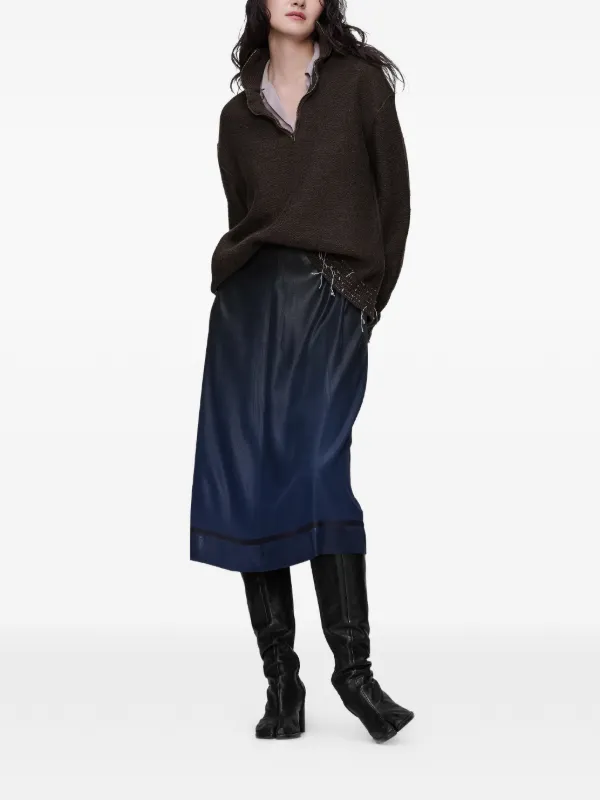 Maison Margiela quarter-zip Sweater | Brown | FARFETCH
