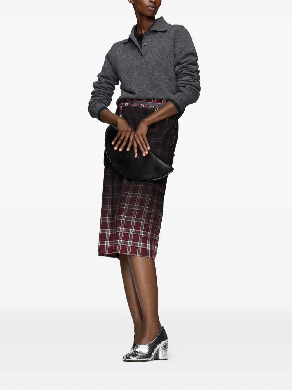 Maison Margiela Buttoned Collar Waistcoat In Gray