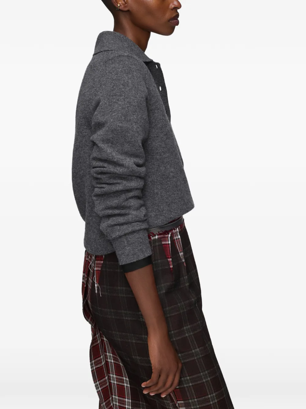 Maison Margiela Buttoned Collar Waistcoat In Gray