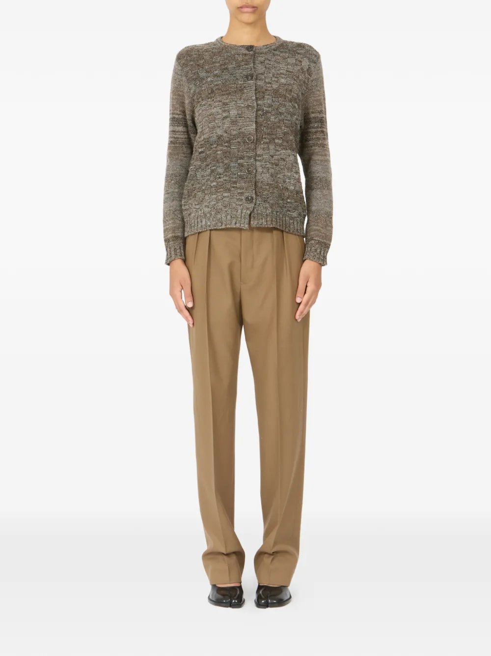  Maison Margiela Buttoned Cardigan - Brown 